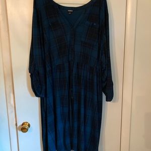 Torrid Flannel Shirt Dress